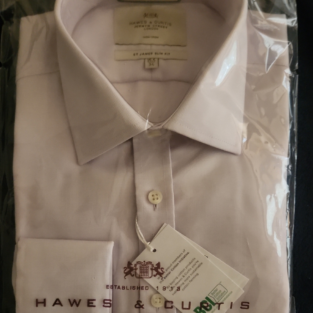 Hawes & Curits Men's Lilac Shirt | 15.5 - 34 | French Cuffs